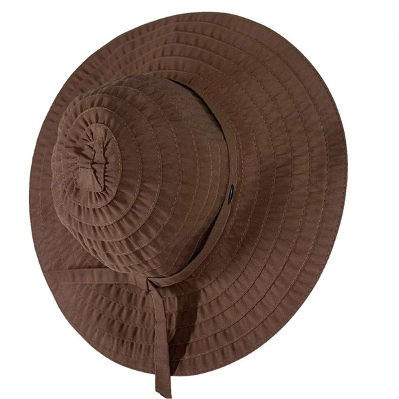 SCALA Brown Layered Fabric 3 1/2” Brim - Picture 2 of 8